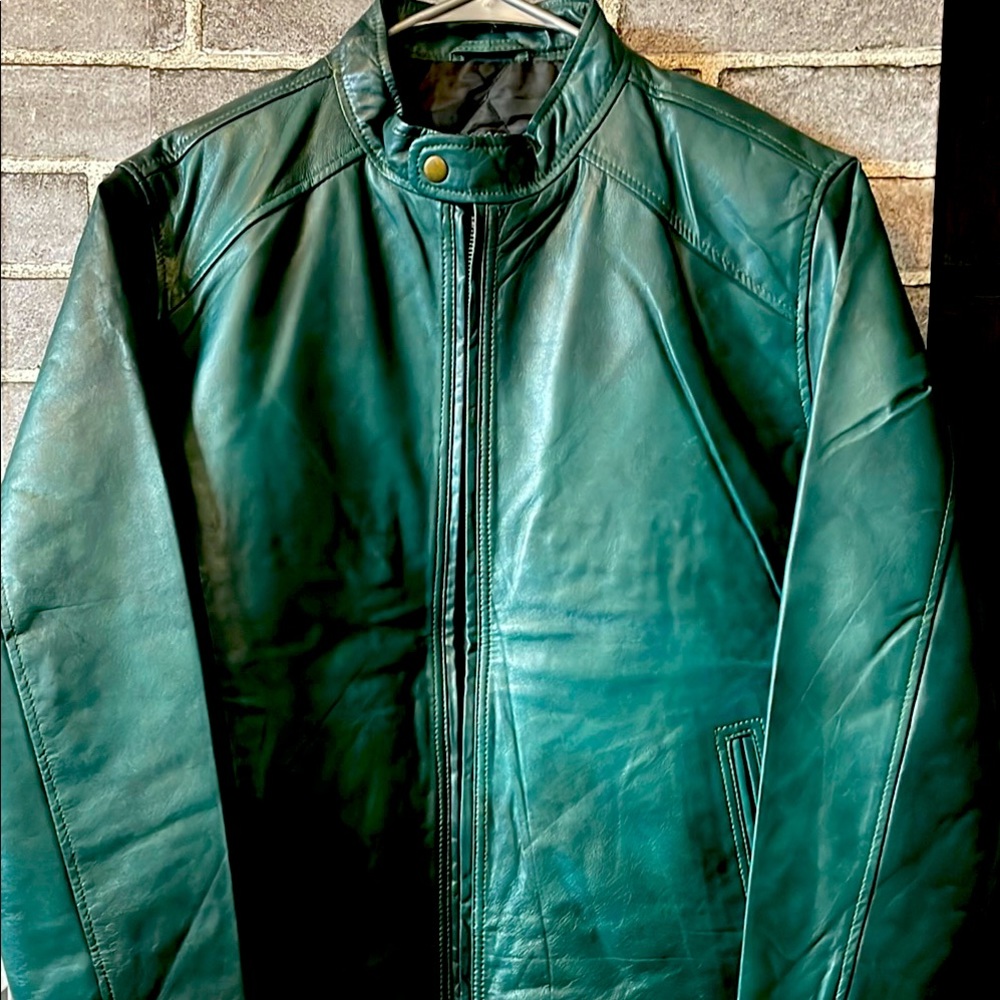 Men's Green Leather Jacket